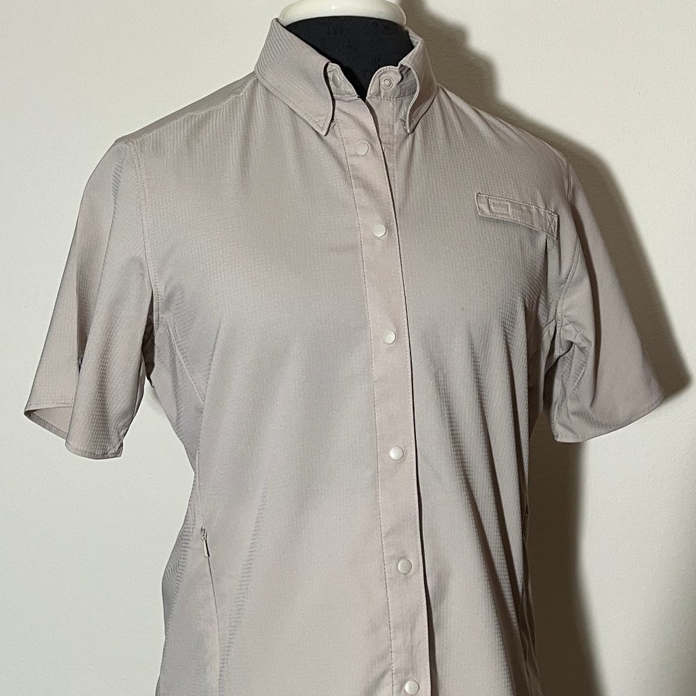 Women Columbia Short Sleeves Snap Button Shirt FL7277 Size S/P